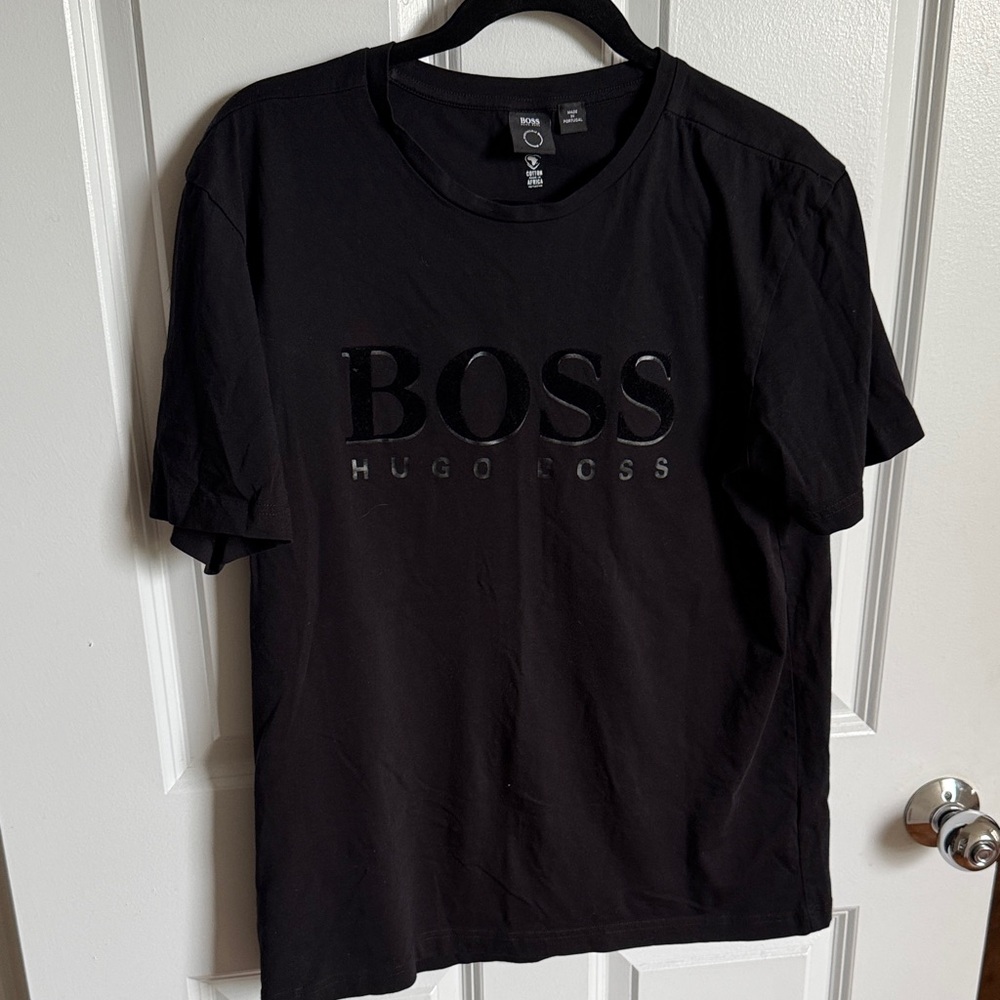 Boss Black Crewneck Tee with Gloss Logo